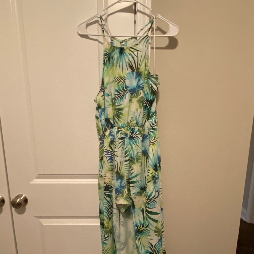 Tropical high/low romper